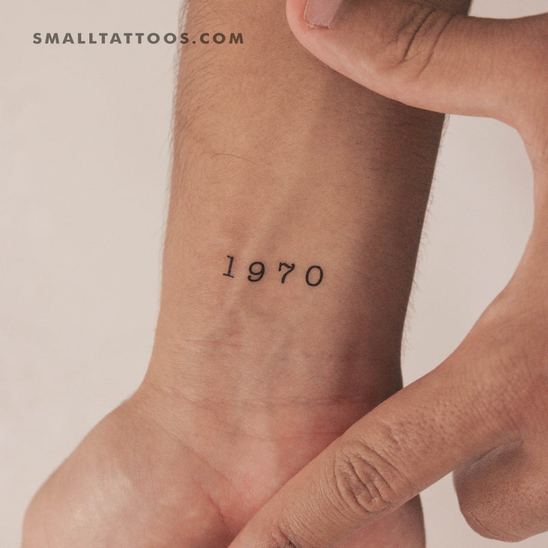 1970 Birth Year Temporary Tattoo (Set of 3)