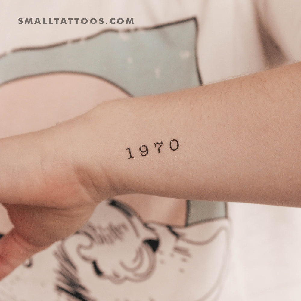Tatuaje temporal del año de nacimiento 1970 (juego de 3)