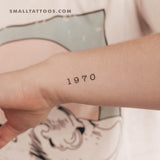 1970 Birth Year Temporary Tattoo (Set of 3)