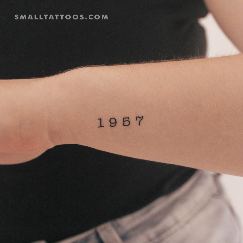 1957 Birth Year Temporary Tattoo (Set of 3)