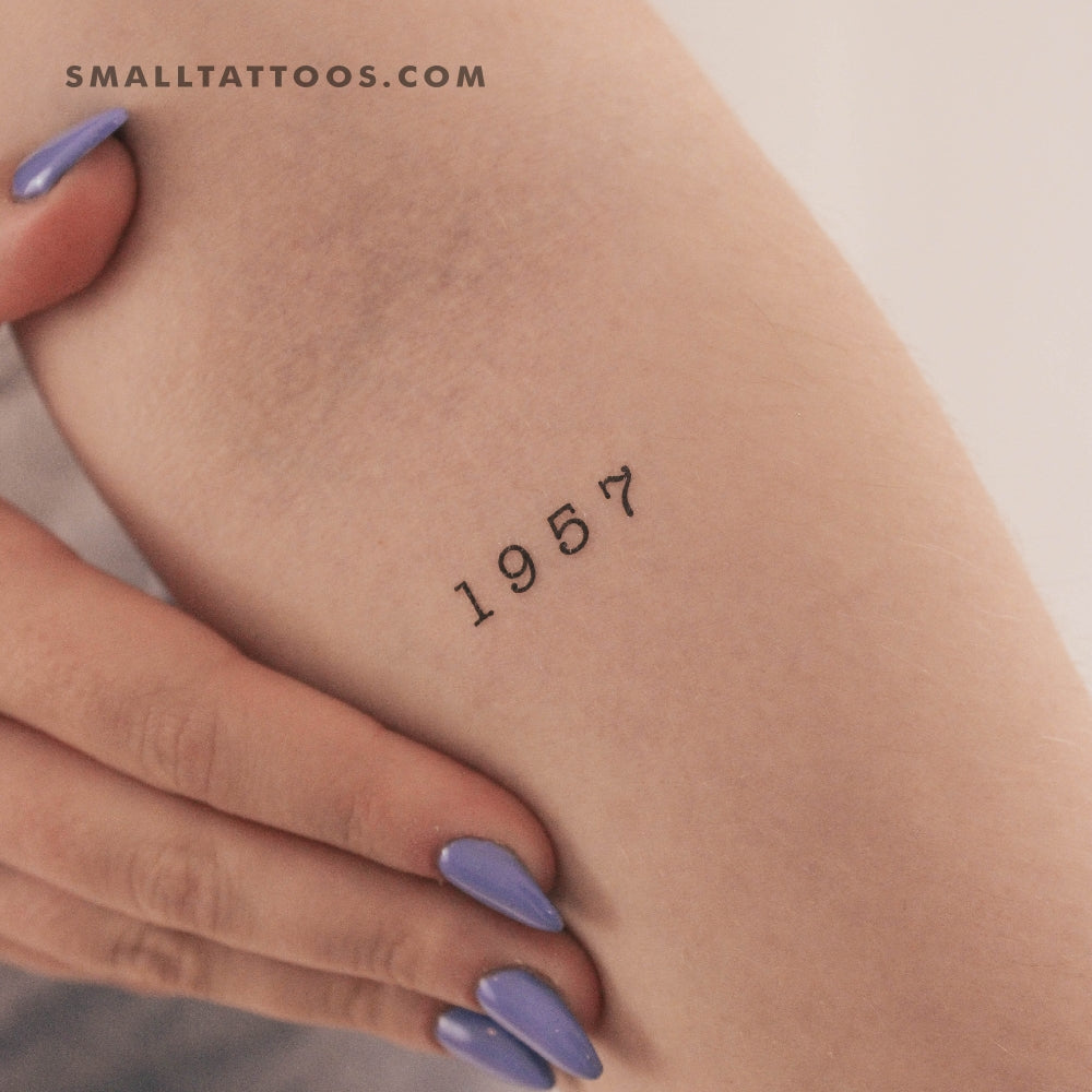 Tatuaje temporal del año de nacimiento 1957 (juego de 3)
