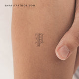 Old English P Letter Temporary Tattoo (Set of 3)