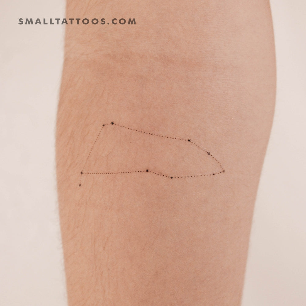 Tatuaje temporal minimalista de la constelación de Capricornio de Puntuak (juego de 3)