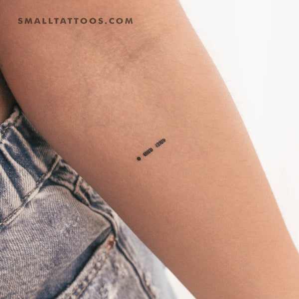 Morse Code W Temporary Tattoo (Set of 3)