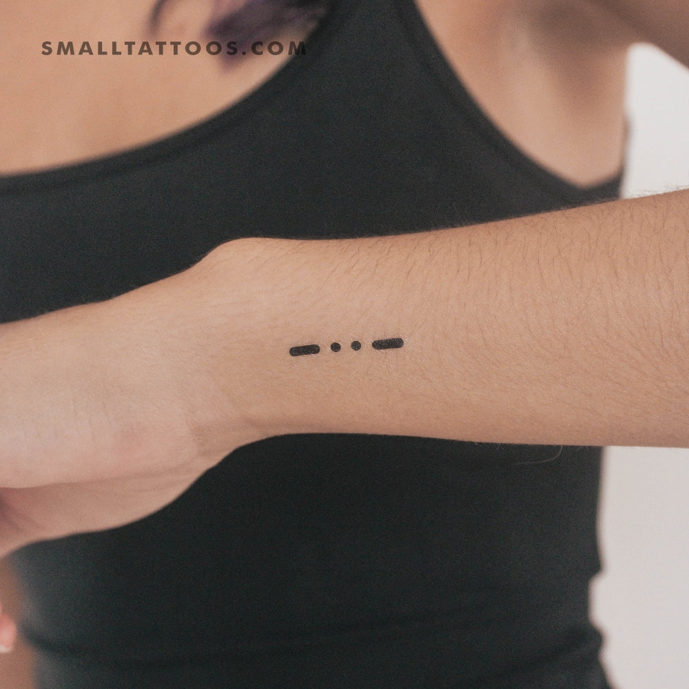 Tatuaje temporal de código Morse X (juego de 3)