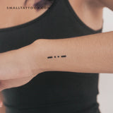 Morse Code X Temporary Tattoo (Set of 3)