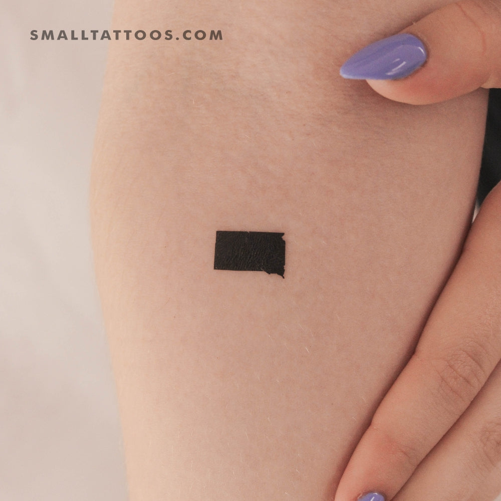 South Dakota Map Temporary Tattoo (Set of 3)