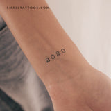 2020 Birth Year Temporary Tattoo (Set of 3)