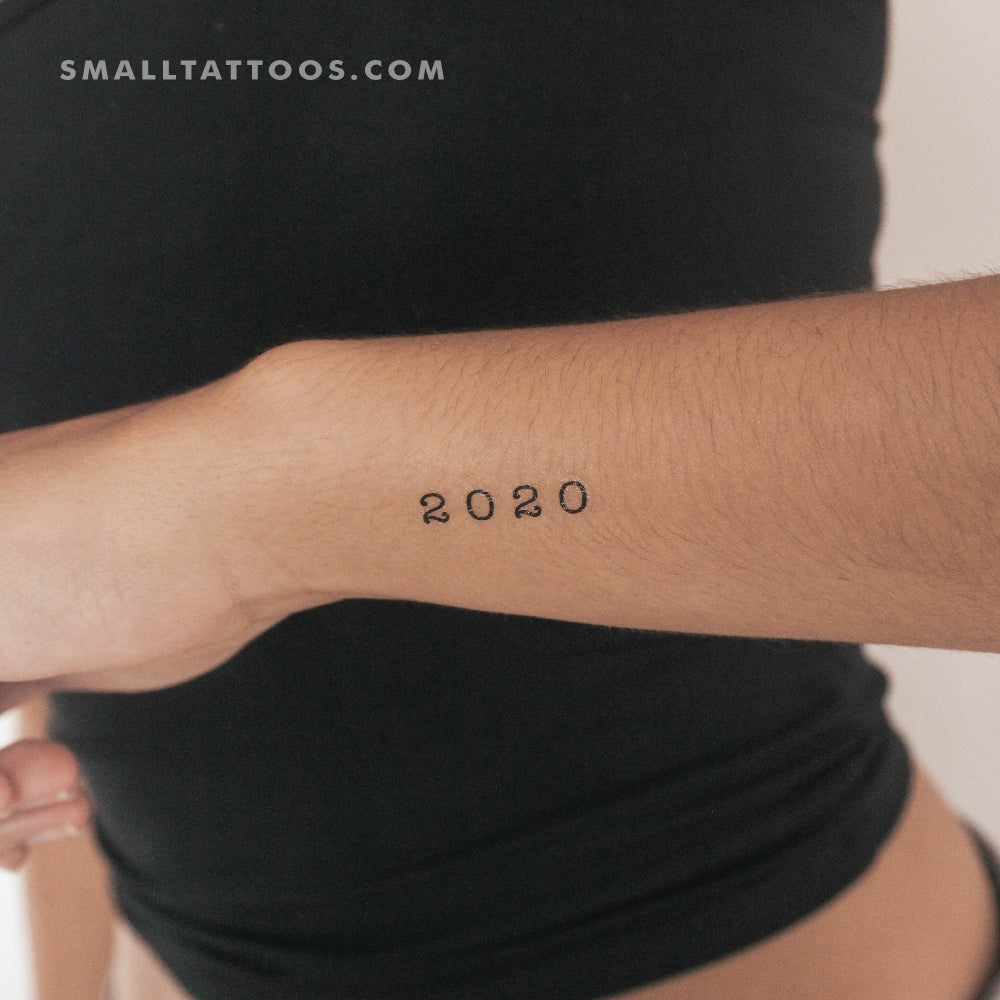 Tatuaje temporal del año de nacimiento 2020 (juego de 3)