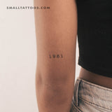 1961 Birth Year Temporary Tattoo (Set of 3)