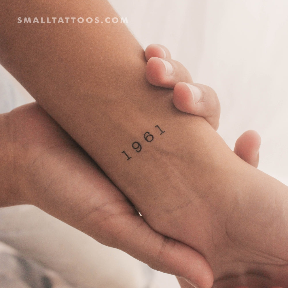 Tatuaje temporal del año de nacimiento 1961 (juego de 3)