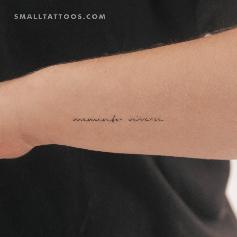 Small Memento Vivere Temporary Tattoo (Set of 3)