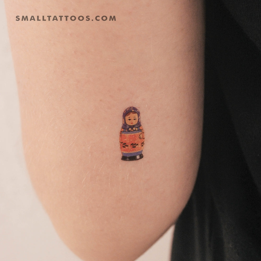 Tatuaje temporal de Matrioska (juego de 3)