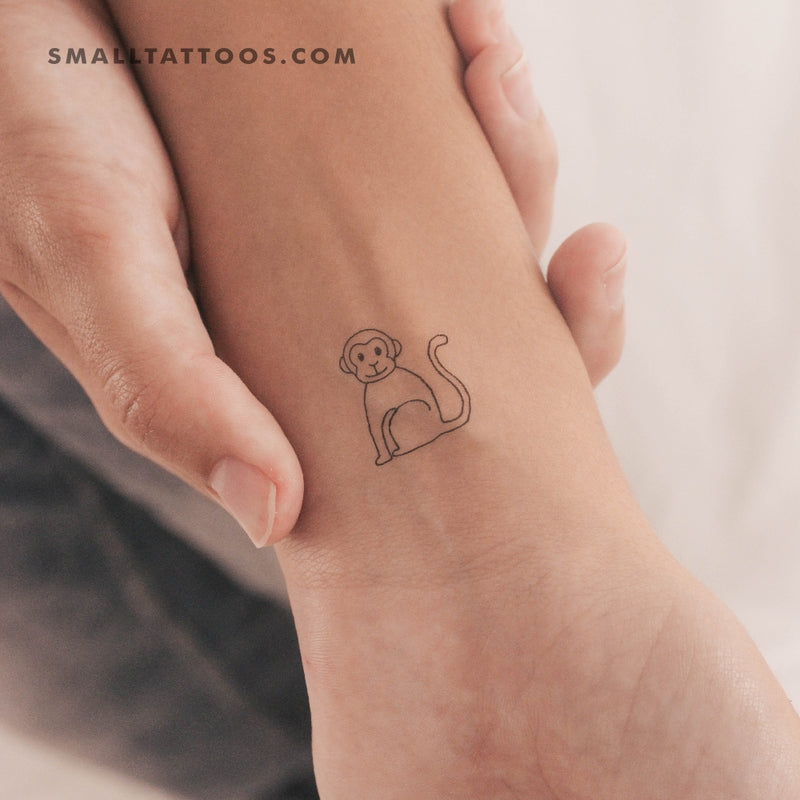 Monkey Temporary Tattoo (Set of 3)