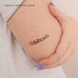 Bitcoin Wordmark Temporary Tattoo (Set of 3)