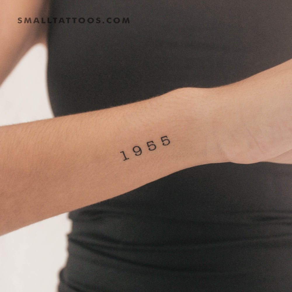 Tatuaje temporal del año de nacimiento 1955 (juego de 3)