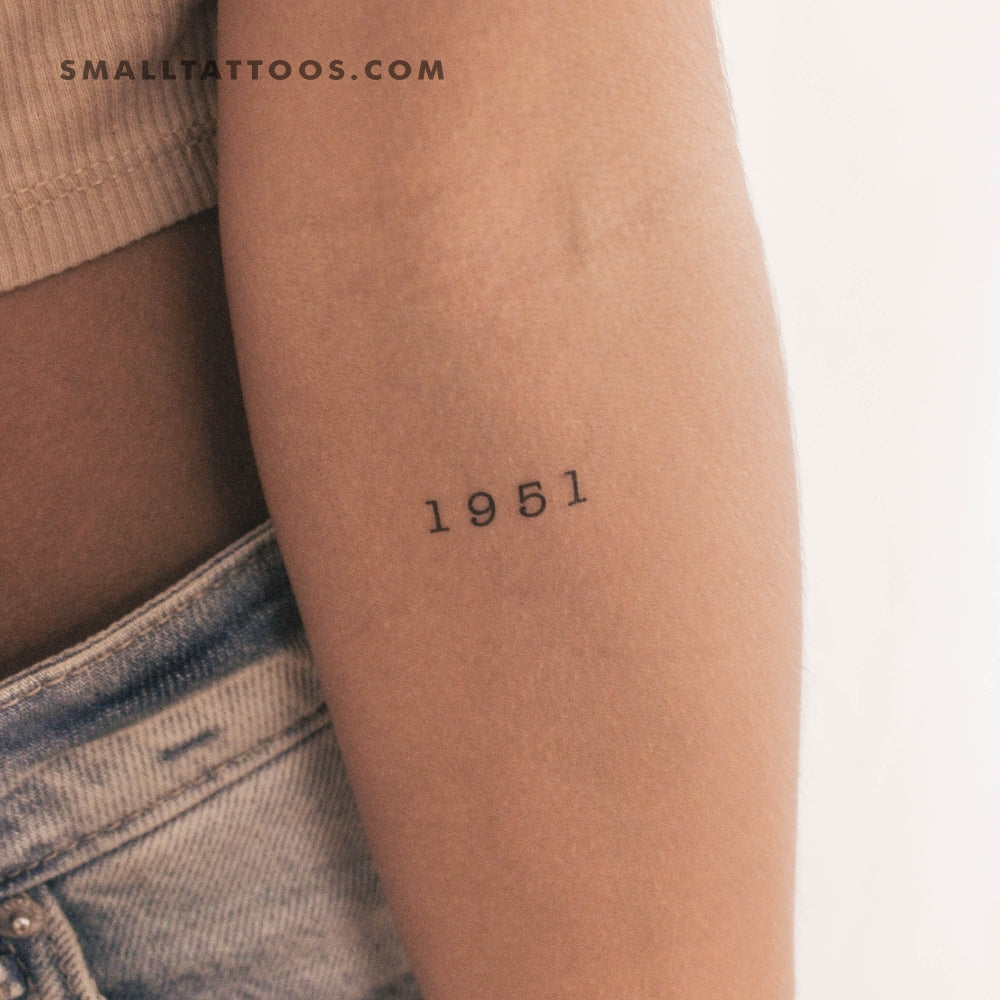 Tatuaje temporal del año de nacimiento 1951 (juego de 3)