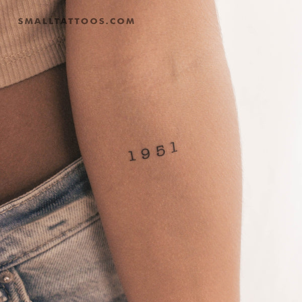 1951 Birth Year Temporary Tattoo (Set of 3)