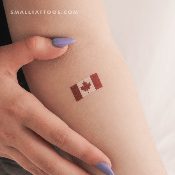 Canada Flag Temporary Tattoo - Set of 3