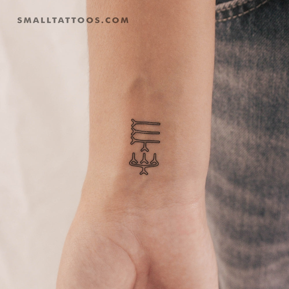 Hermoso tatuaje temporal de contorno de error - Juego de 3