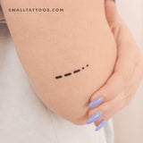 Morse Code 8 Temporary Tattoo (Set of 3)