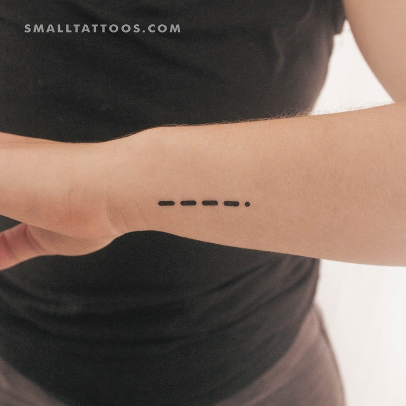 Morse Code 9 Temporary Tattoo (Set of 3)