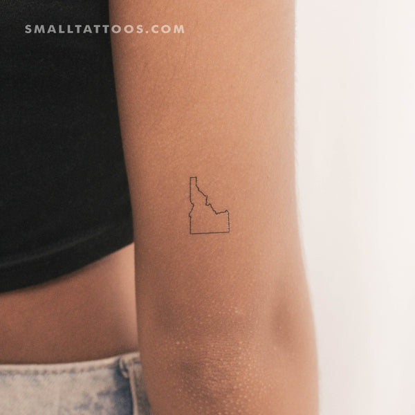 Idaho Map Outline Temporary Tattoo (Set of 3)