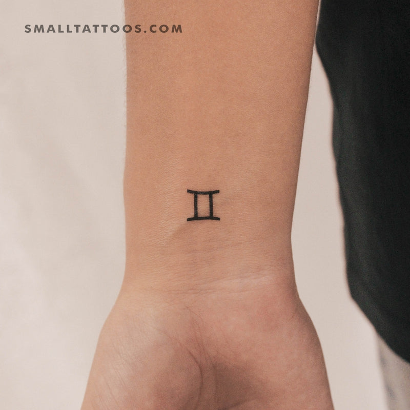 Gemini Zodiac Symbol Temporary Tattoo (Set of 3)