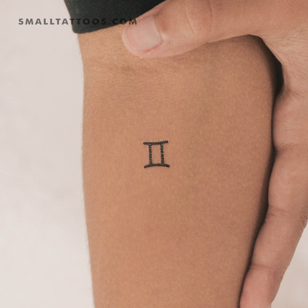 Tatuaje temporal del símbolo del zodiaco Géminis (juego de 3)