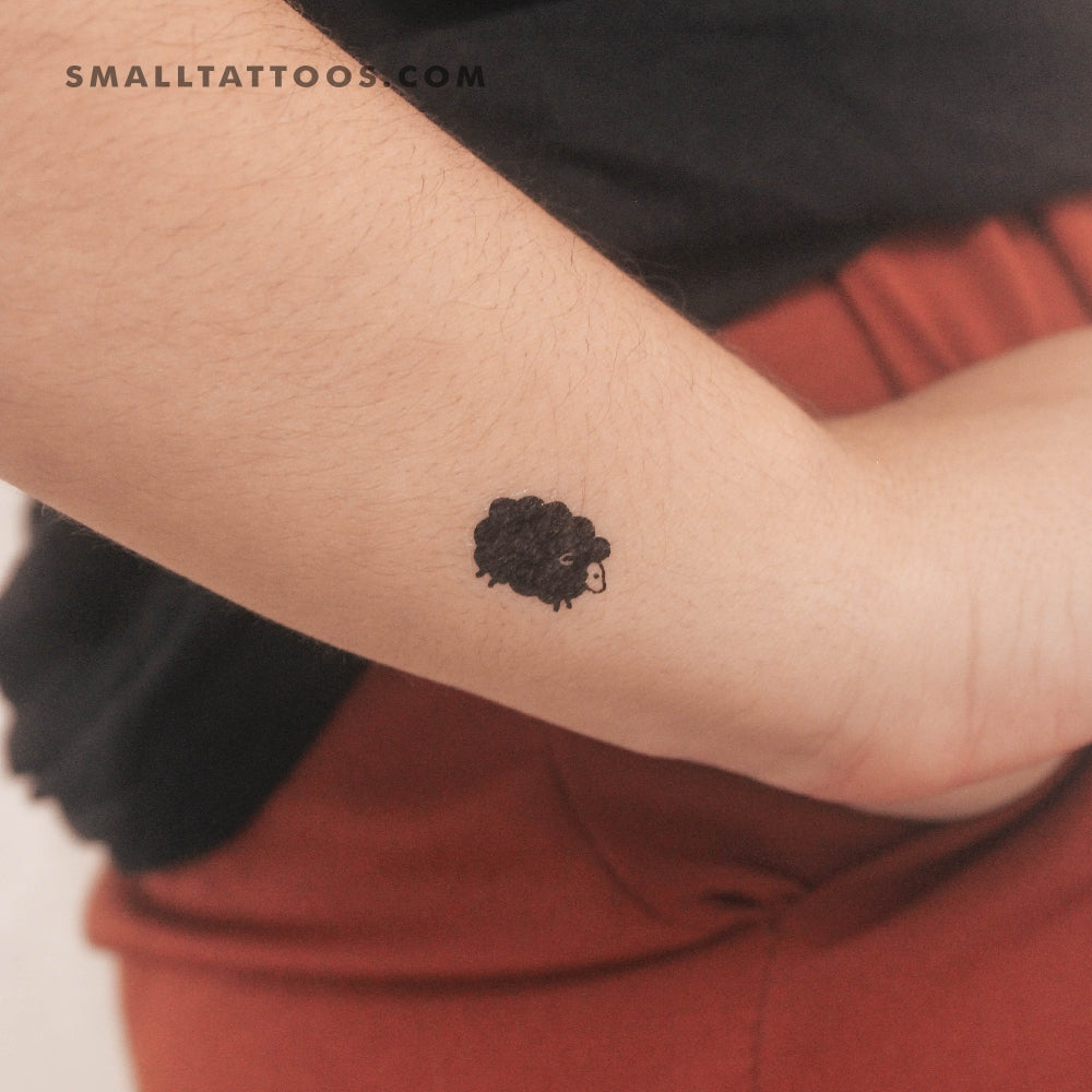 Tatuaje temporal de oveja negra (juego de 3)