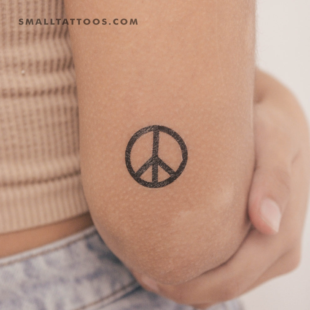 Tatuaje temporal del símbolo de la paz (juego de 3)