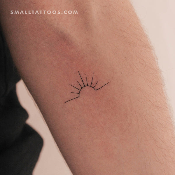 Minimal Sunset Temporary Tattoo (Set of 3)