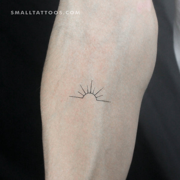 Minimal Sunset Temporary Tattoo (Set of 3)