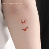 Red Bikini Temporary Tattoo (Set of 3)