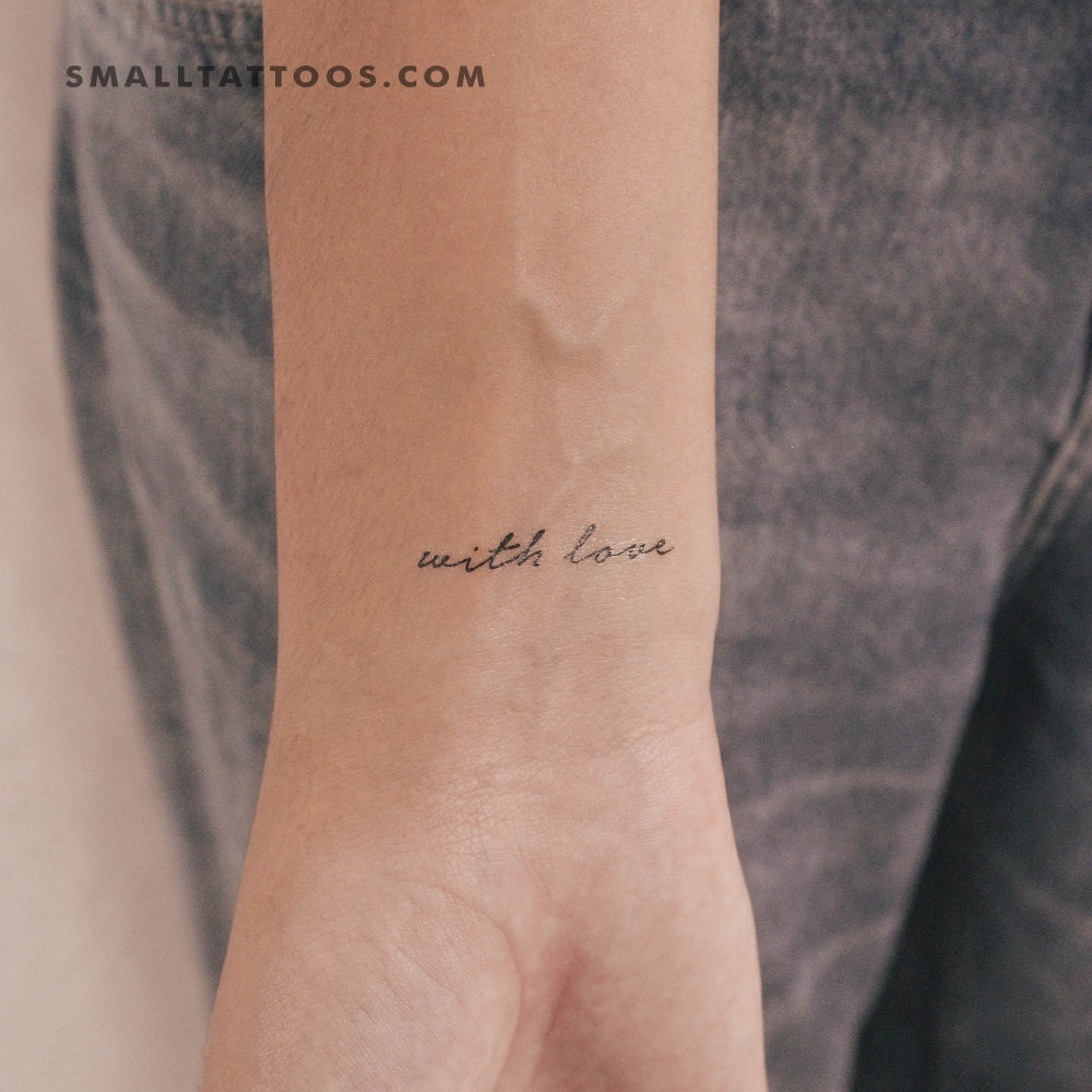 With Love Temporary Tattoo (Set of 3)