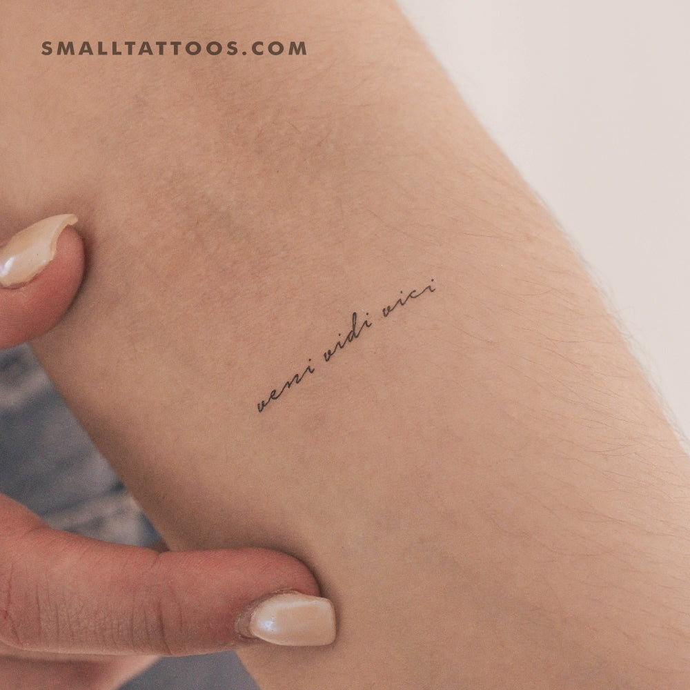 Veni Vidi Vici Temporary Tattoo (Set of 3)