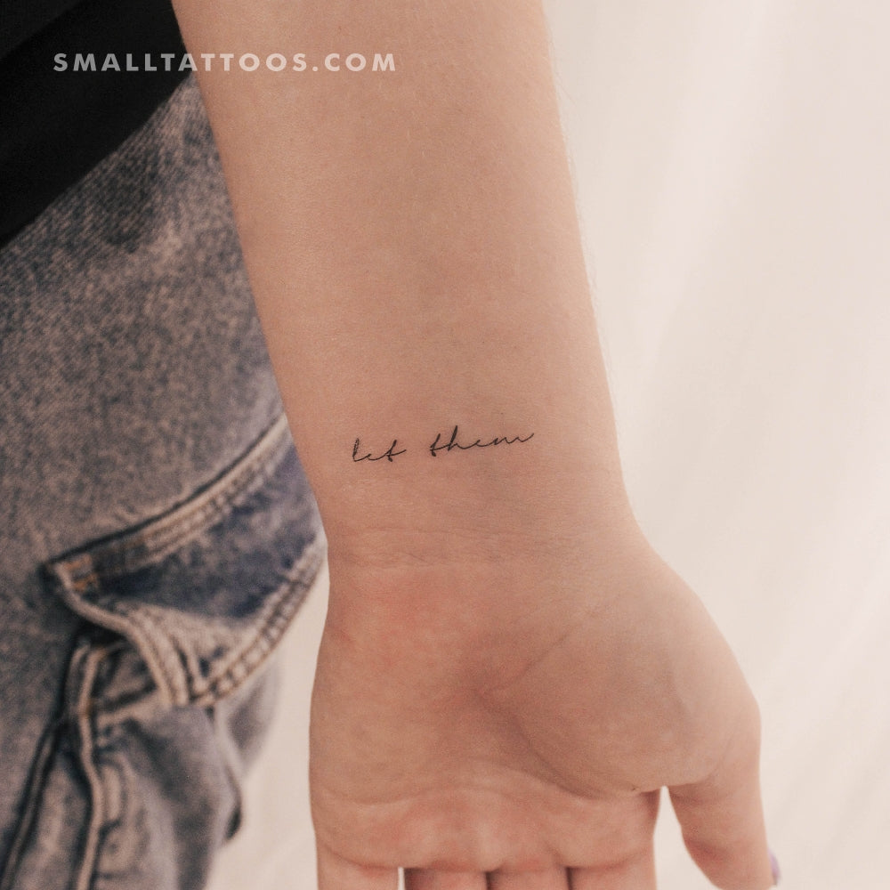 Tatuaje temporal pequeño "Let Them" (juego de 3)