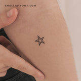 Interlaced Pentagram Temporary Tattoo (Set of 3)