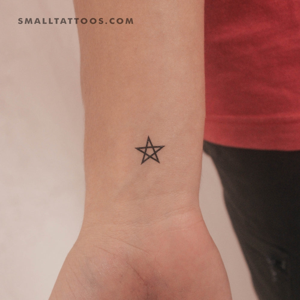 Tatuaje temporal de pentagrama (juego de 3)