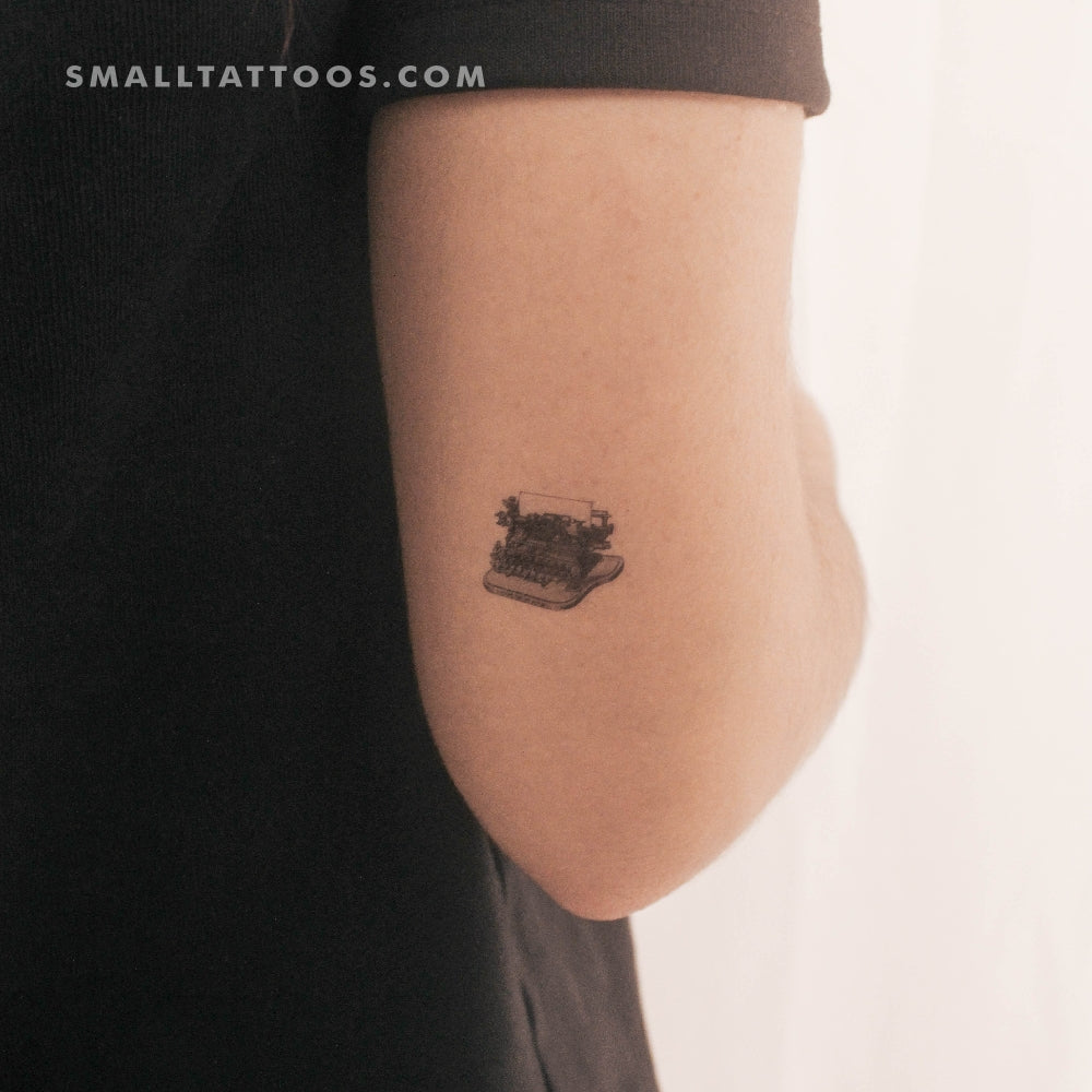 Tatuaje temporal de máquina de escribir (juego de 3)