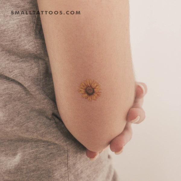 Sunflower Flower Temporary Tattoo (Set of 3)