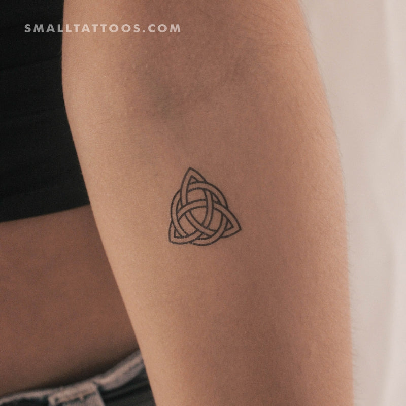 Small Interlaced Trinity Knot Temporary Tattoo (Set of 3)