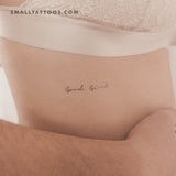 Handwritten Font Good Girl Temporary Tattoo (Set of 3)