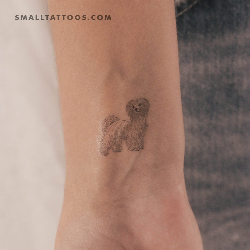 Small Maltese Temporary Tattoo (Set of 3)