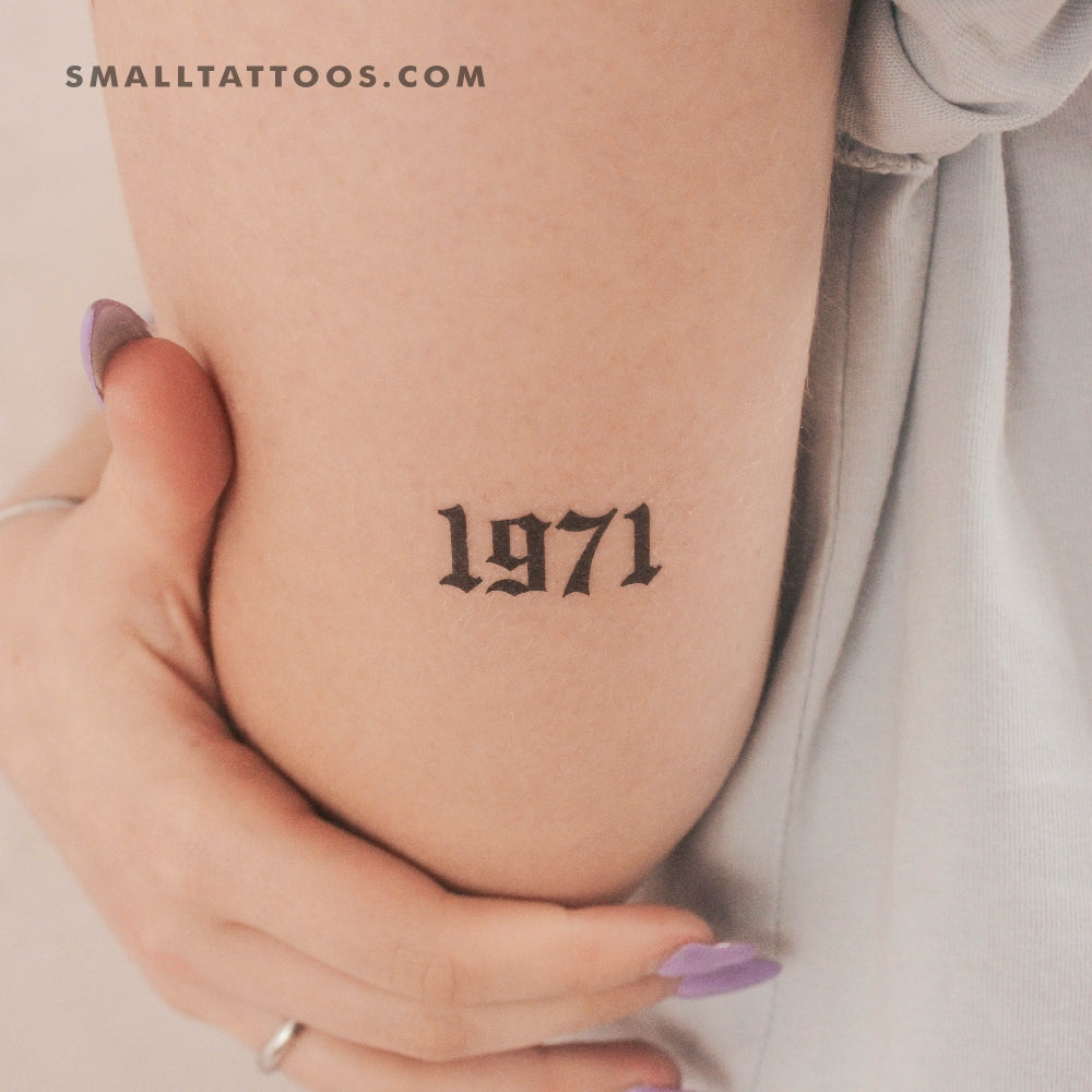 Tatuaje temporal gótico de 1971 (juego de 3)
