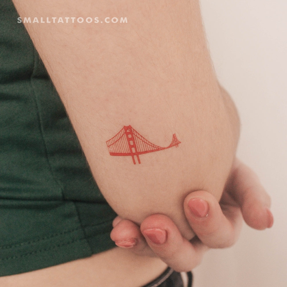 Tatuaje temporal del puente Golden Gate (juego de 3)