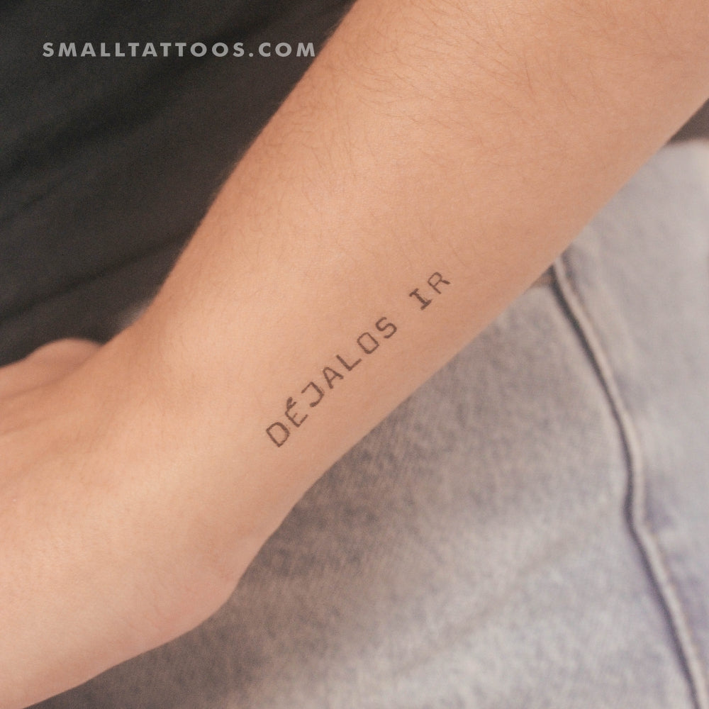 Tatuaje temporal "Déjalos Ir" en mayúsculas (juego de 3)