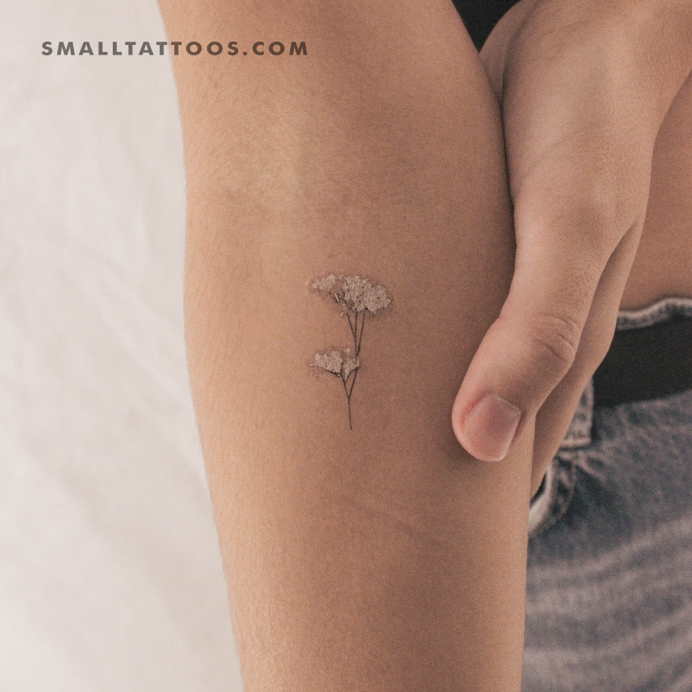 Watercolor Gypsophila Temporary Tattoo (Set of 3)