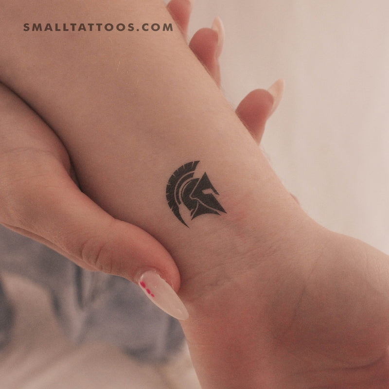 Spartan Helmet Temporary Tattoo (Set of 3)