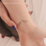 Mountain Peak Temporary Tattoo (Set of 3)